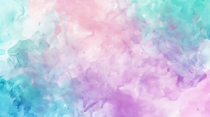 Fototapeta premium A gentle pastel background with watercolor-like patterns in pink, lavender, and teal