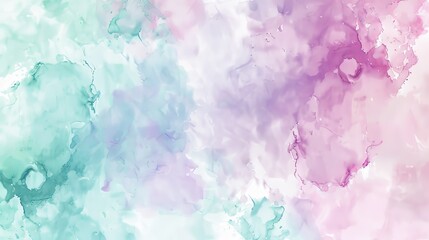 Fototapeta premium A gentle pastel background with watercolor-like patterns in pink, lavender, and teal