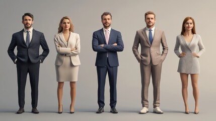 Obraz premium business men and women, financial firms staff, human resources , enterprise resource planning ERP and digital technology