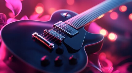 Obraz premium Digital illustration about guitar.