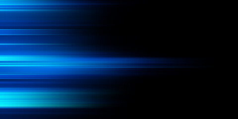 Modern blue abstract high-speed light motion effect on black background