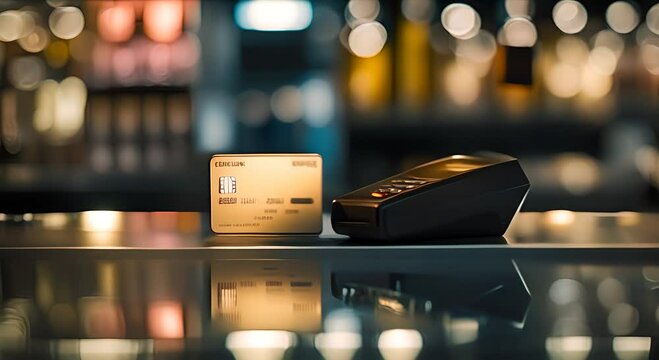 Dataphone or payment terminal in a store.