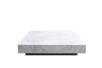 Marble tabletop isolated on transparent background.
