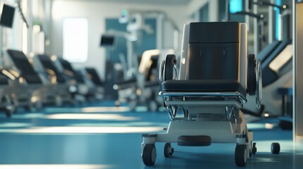 Illustrate supportive recovery equipment assisting in rehabilitation therapies