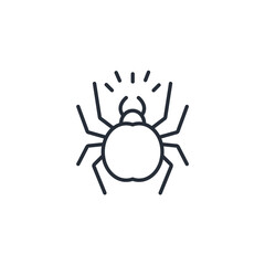 Spider icon. vector.Editable stroke.linear style sign for use web design,logo.Symbol illustration.