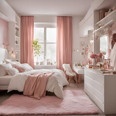 Very cute and demure girly bedroom 