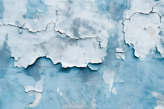 light blue vintage concrete wall with rough brush strokes and plaster, featuring a grungy, textured surface perfect for design. Generative AI