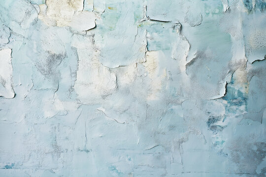 light blue vintage concrete wall with rough brush strokes and plaster, featuring a grungy, textured surface perfect for design. Generative AI
