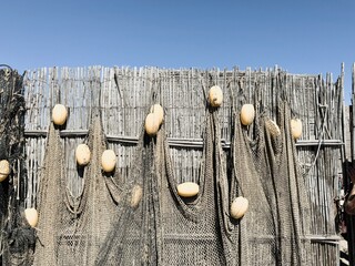 Nets of the old fishing village.

