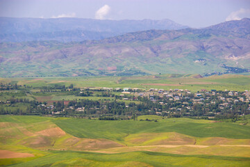 Naklejka premium landscape in the mountains