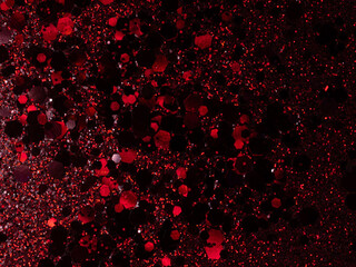 Macro dust of metallic pigment sparkling
