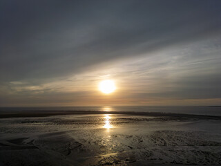 Nordsee, North Sea, Hallig Hooge, Halligen, Sunset, Sunrise, Sonnenuntergang, Sonnenaufgang, Meer, Ocean, Wasser, Wiesen, Weiden, Episch, Drohnenfotos, DJI, Dronehsots, Insel, Deutschland, Germany, 