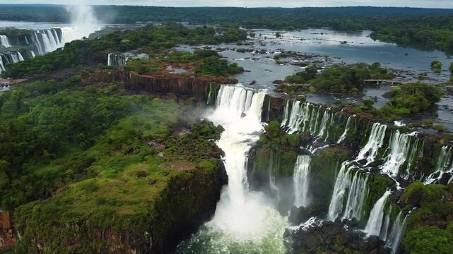 Soar above Iguazu Falls with stunning drone footage&mdash;capturing the majestic waterfalls, misty air, and lush jungle from breathtaking heights. A rare view of one of nature&rsquo;s greatest wonders