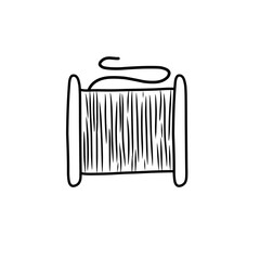 hand drawn thread spool