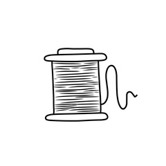 hand drawn thread spool