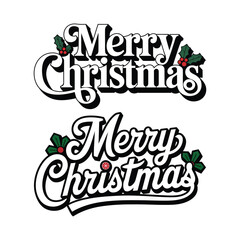 Simple Beautiful Merry Christmas, typography design