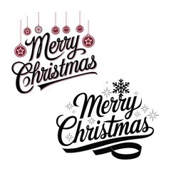 Simple Beautiful Merry Christmas, typography design