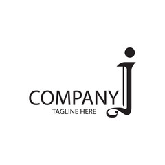 letter i logo template is unique and simple