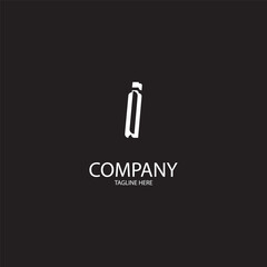 letter i logo template is unique and simple