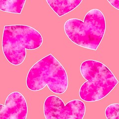 Valentines hearts seamless love pattern for wrapping paper and fabrics