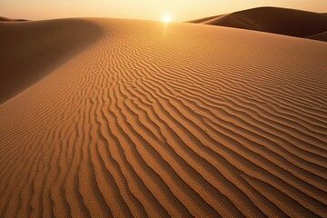 Naklejka premium Desert Heat Mirage Shimmer Vivid Sandy Texture