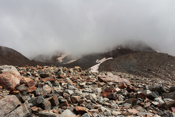 Panorama of alps. Extreme sports in mountains. High resolution photo. Ski, parasailing, climbing,...