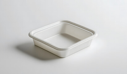 White Plastic Food Tray Isolated on a White Background  design