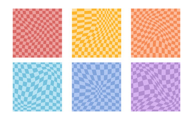 Psychedelic checkerboard poster