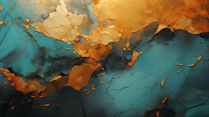 astarte.ai: Fractured Earth: Copper and Teal Elegance