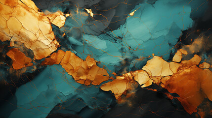 astarte.ai: Fractured Earth: Copper and Teal Elegance