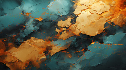 astarte.ai: Fractured Earth: Copper and Teal Elegance