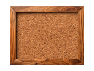 cork board isolated on transparent background