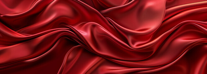 Elegant red silk or satin luxury cloth texture background