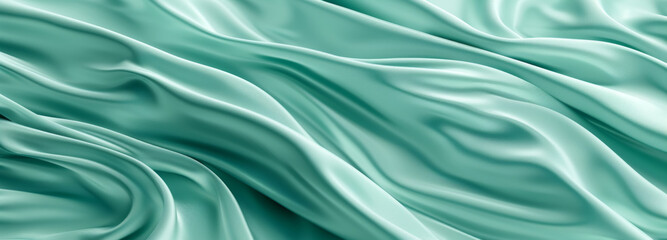 Obraz premium Smooth elegant mint silk or satin luxury cloth texture backdrop