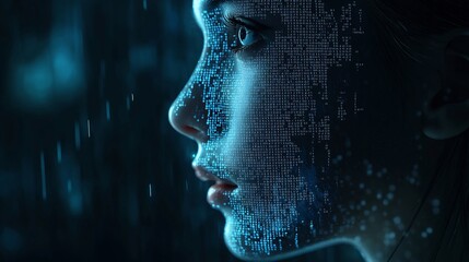 Digital Avatar Visualization Abstract Art