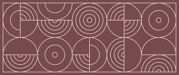 Geometric line art and art deco background vector. Illustration design for poster, banner, cards, invitation, banner, vip, decoration. Abstract trendy bauhaus pattern with 20s geometric design.