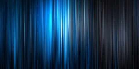 Abstract background with vertical vibrant bright blue and black stripes, digital, dynamic texture with gradient effect for design