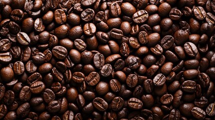 Naklejka premium Coffee Beans Cafe Background