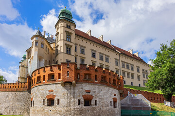 Fototapeta premium The Wawel Royal Castle and the Wawel Hill on which it is located are the most important landmarks of Krakow. Poland.