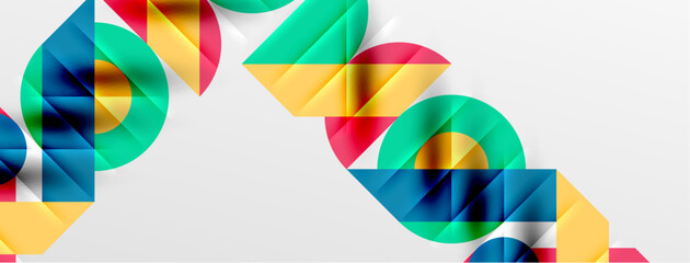 Round shapes, circles and lines minimal geometric background. Vector Illustration For Wallpaper, Banner, Background, Card, Book Illustration, landing page