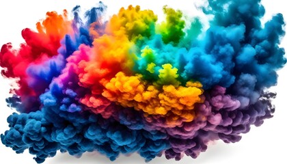 Fototapeta premium abstract colorful smoke in motion on white background