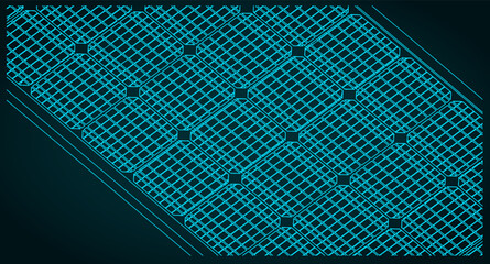Solar panel blueprint close up