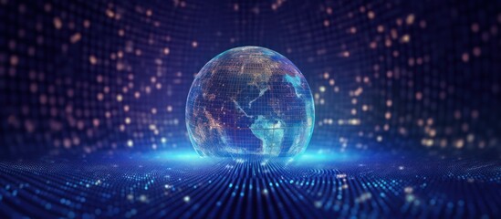 Obraz premium Digital Earth: A Futuristic Representation of Our Planet