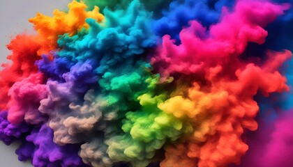 Fototapeta premium color-shifting thermochromic pigments in action