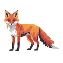 Obraz premium Geometric Fox Illustration Wildlife Vector Art Design