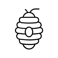  Simple Black Line Honeybee Hive Vector Illustration for Educational and Design Use