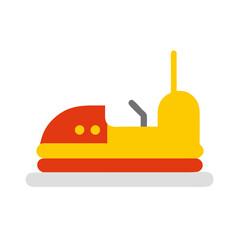 Fototapeta premium Colorful Amusement Park Bumper Car Vector for Entertainment Design