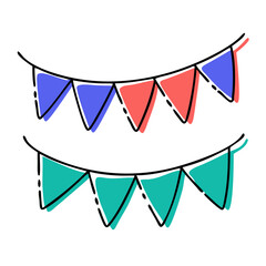  Colorful Triangular Party Bunting Vector for Festive Celebrations