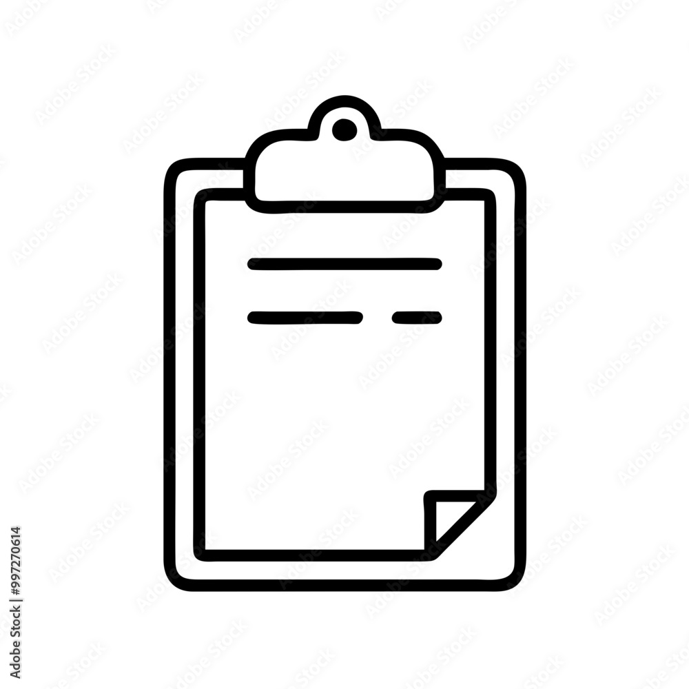 Poster vector of clipboard with document for office and business use
