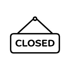  Closed Sign Vector Hanging Notice for Shop Store or Business